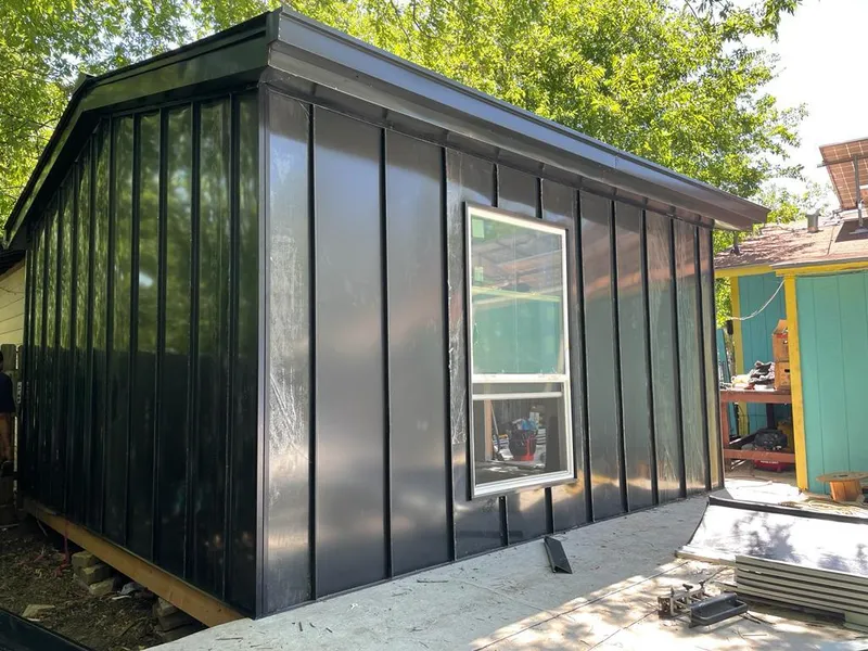 Black standing seam metal wall panels for Metal Roof Installation in Hoquiam