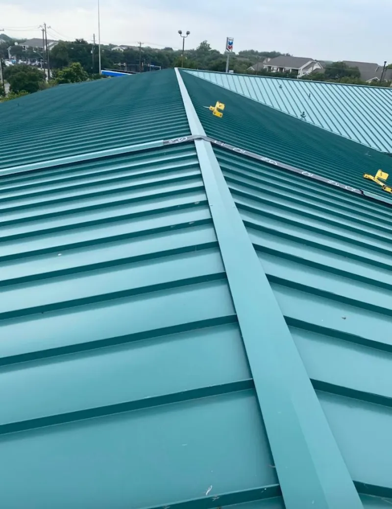 Green commercial metal roof ridge and valley for Metal Roof Repair in Hoquiam